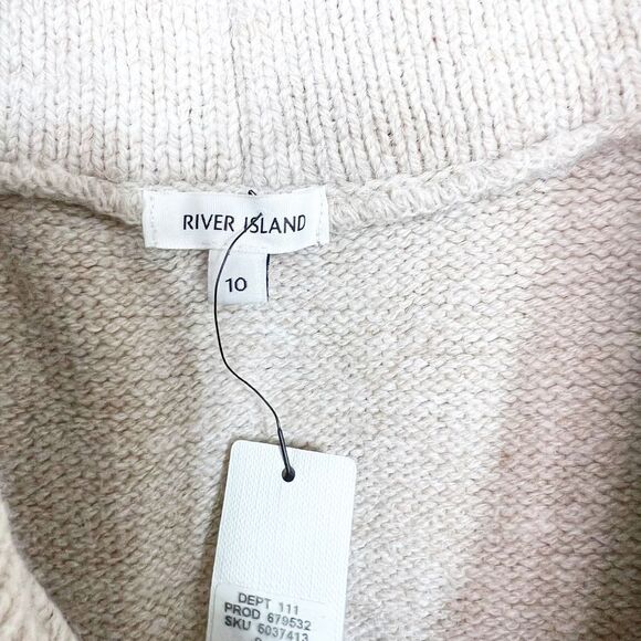 River Island Sweater Dress Tan Size 10 New - Picture 8 of 8